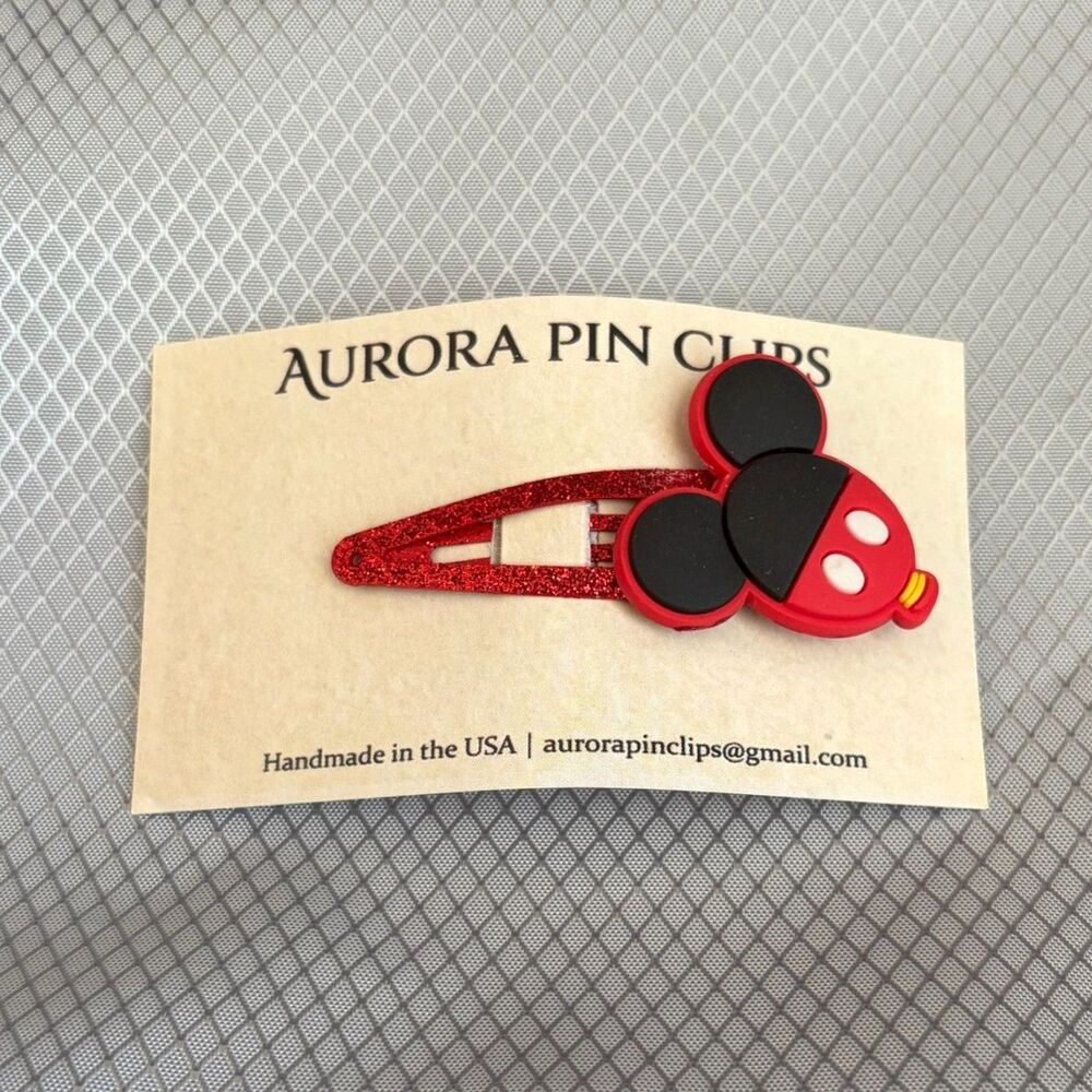 Balloon Mickey Disney - Aurora Pin Clips - 55mm Hair Clip